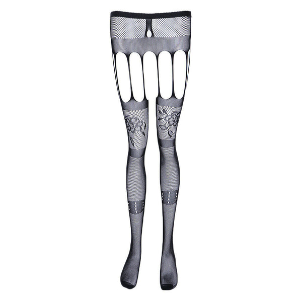 5 Pieces Suspender Socks Garter Thigh High Stockings for Women