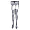 5 Pieces Suspender Socks Garter Thigh High Stockings for Women