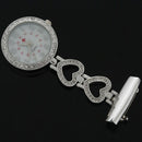 Ladies Heart Steel Crystal Nurse Doctor Paramedic Tunic Brooch Quartz FOB P B6Q4
