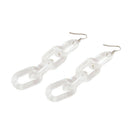 Funny Transparent Acrylic Chain Long Earrings Fashion Drop Earrings for Wom