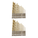 2 Sets Hex Shank Quick change Cobalt Drill Bit Set Multi Bits 1/4" hex shank