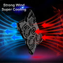 LED Laptop Cooling Pad 12-17'' Quiet 4 Fans Notebook Cooler Adjustable Stand