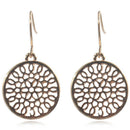 Minimalist Golden Round Dangle Earrings Women'S Fashion Party Anniversary E