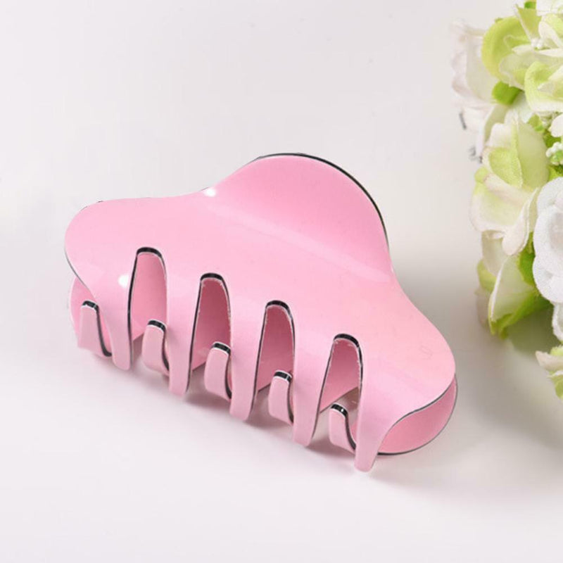 Women Hair Clip Girl Hair Claw Clamps Ladies Hairpins Headwear Gift (Pink) A