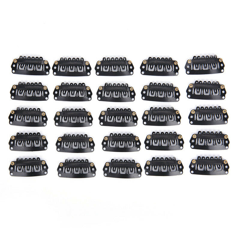 40pcs U Shape Steel Snap Clips For Feather Hair Extensions Wigs Weft FeatheJC.