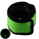 Nylon Fabric LED Wristband Lighting Slap Wrap Armband, Green