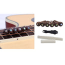 Guitar Bridge Saddle , Nut ,Bone Bridge Pins for 6 String ,Acoustic Guitar