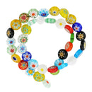 Glass Spacer Beads Bulk Colorful Buttons for DIY Jewelry 8MM, Approx. 48PCS