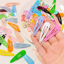 80pcs Snap Hair Clips Barrettes Metal Hairpin Accessories For Girls Candy Color