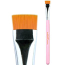 Single Wood Handle Eyebrow Flat Brush Eye Beauty Makeup Cosmetic Pen (Pink A