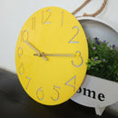 Acrylic Cartoon Number Wall Clock Home Decor Silence Clock, Yellow U8C7