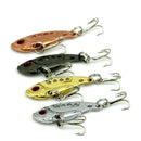 Hot Lot 4pcs Metal Sequin Fishing Lures Bass Spoon Crank Bait Tackle Hook New