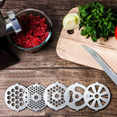 9 Pcs Meat Grinder Blades Meat Grinder Plate Discs Stainless Steel Food Gri I4O7