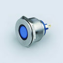IP67 12V 22mm Waterproof LED Panel Warning Indicator Light Signal Lamp Flat