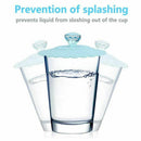 Food Grade Creative Round Diamond Mug Cover(Set of 6) Airtight Seal Silicon