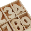 Unpainted Wooden Number Alphabet Letter Tray Wood Craft Shapes Embellishment