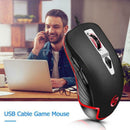 2X(G818B Mouse Gaming Wired Mouse 3200 Dpi Adjustable Ergonomic Breathing L