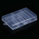 Clear Plastic 6Slot Jewelry Storage Box Case Craft Organizer Bead Holder Fixable