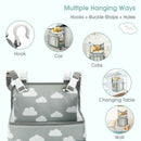 Hanging Diaper Caddy Organizer- Diaper Stacker for Changing Table, Crib, Pl