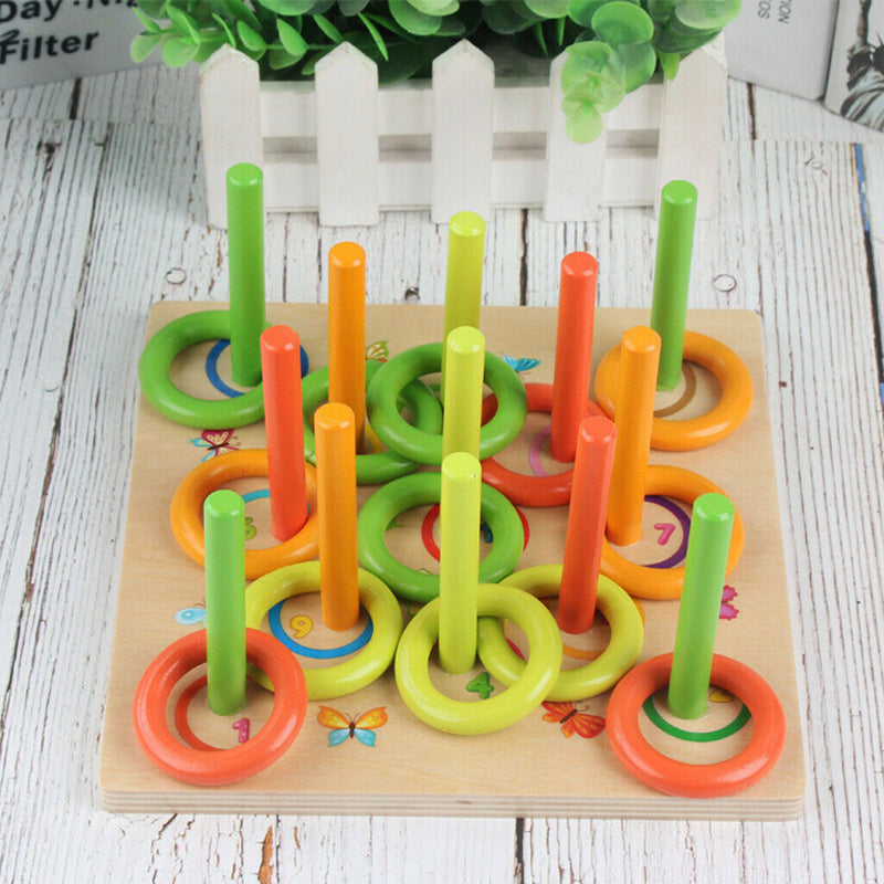 Wooden Educational Toys, Color Rings Stacking Toddler Puzzles Toys, For Kids