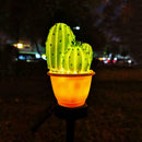 Solar LED Lawn Lamp Cactus Spike Ground Light for Outdoor Landscape Garden