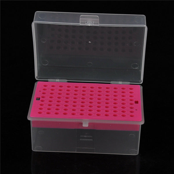 200ul 200 Microliter Pipette Pipettor Tips Rack Holder Box Case 96 Hol Ew
