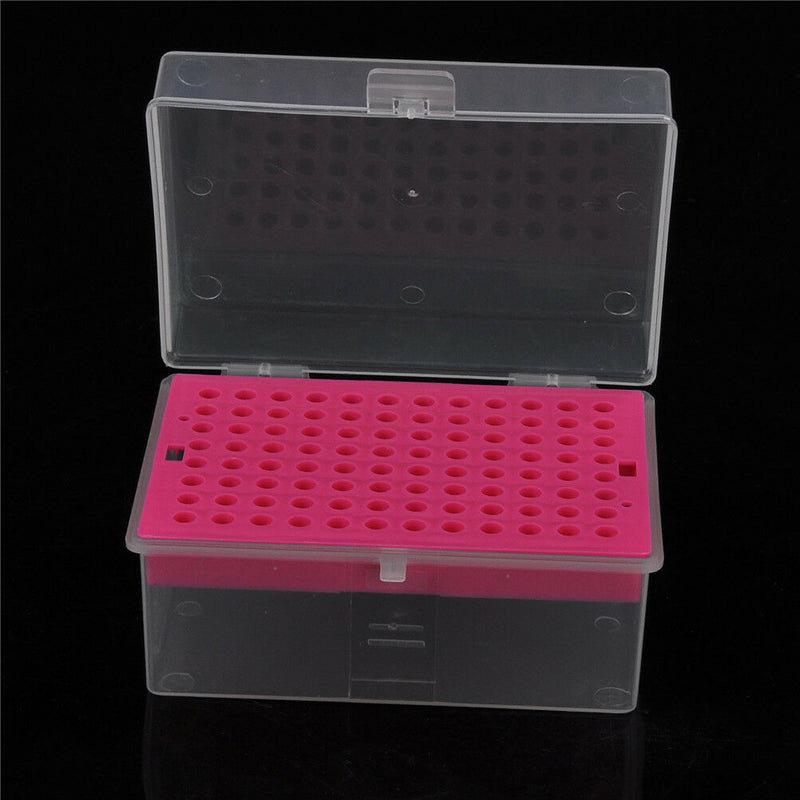 200ul 200 Microliter Pipette Pipettor Tips Rack Holder Box Case 96 Hol Ew