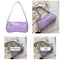 Women Totes Bags Alligator PU Elegant Shopping Shoulder Handbag (Purple)