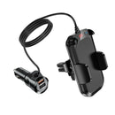 Car Air Vent Bracket FM Bluetooth Handsfree Dual USB Charger Phone Holder