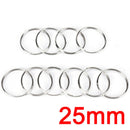 10x Steel Keyring Split Key Rings Nickel Hoop Ring Nickel Plated Steel Loop Chic