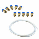 10 Pcs PC4-M6 Male Straight Pneumatic PEFE Tube Push Fitting Connector Quic C6E1