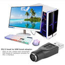 2Pcs PS/2 Male to USB Female Port Adapter Converter for PC Keyboard Mouse Mic&