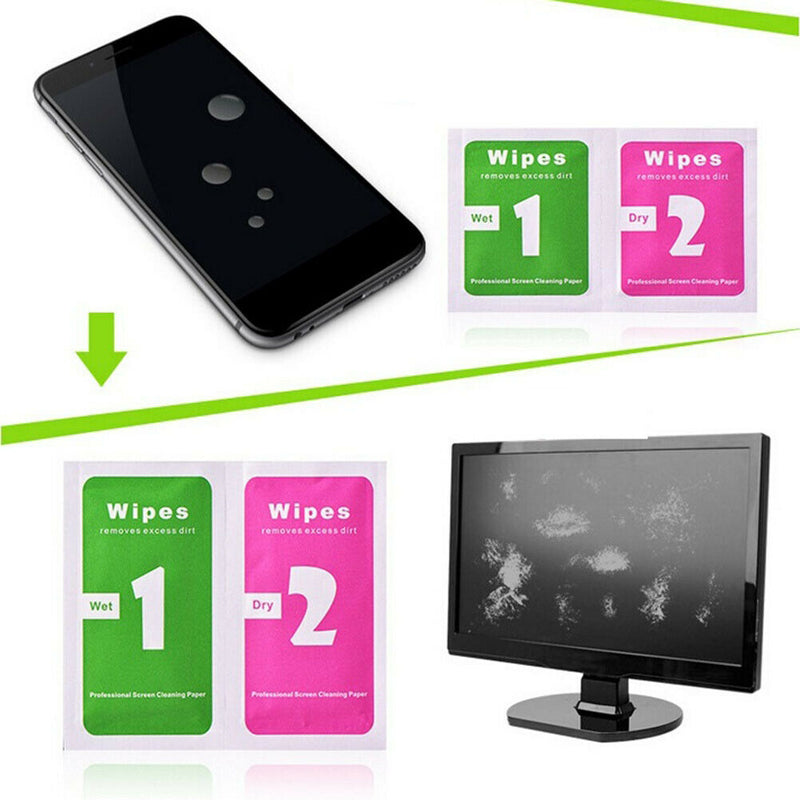 10set Cleaning Cloth Alcohol prep pads for Smartphone Tablet Touch Screen LJ