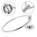 Stainless Steel Round Style Wall Mounted Towel Ring Holder  Bathroom Hanger