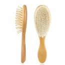 2pcs Baby Care Wooden Bathbrush Soft Hair Comb Head Massage for Boys Girls