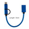2 in 1 Type-C Micro USB OTG Adapter Braided Cable Fast Charging Cord Universal