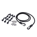 Kayak Bungee Paddle Holder & Deck Loops Tie Down Pad Eye and Screws for Kayak,