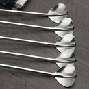 Reusable Stainless Steel Straws and Spoon Set of 8 with 2 Cleaning Brushes