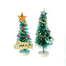 Mini Snow Christmas Tree Decor For Home Supplies Pine Decoration Trees Chri P4X8