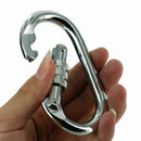 Carbon Steel Climbing Carabiner Screw Lock Hiking Rope . Clip Hook I2V6 E5M7