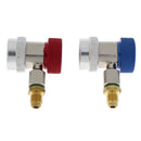2Pcs R134A Quick Connect Adapter Air Conditioning Extractor 1/4" SAE HVAC