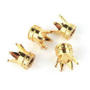 4x Car Bicycle Motorcycle Golden Crown Tyre Tire Wheel Stem Air Valves Cap Cool