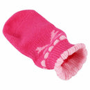 Pet Puppy Dog Bowknot Cotton Socks Anti-Slip Paw Protectors 4pcs/set M Pink Q3Q2