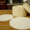 200 pcs Deep Fryer Liners 7.5 Inch Paper Liner Bamboo steamer perforates pe I2F2