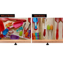 Bamboo Expandable Drawer Divider Organizers - Spring Adjustable Kitchen Dra