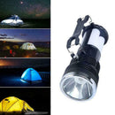 LED Solar Power Rechargeable Camping Battery Flashlight Lamp Light F3P7 Y2C4