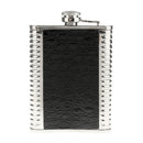 8oz Stainless Steel Leather Liquor Vodka Alcohol