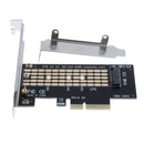 M.2 NVMe SSD to PCIE 3.0 X4 Adapter M Key interface Card with Heatsink for PC