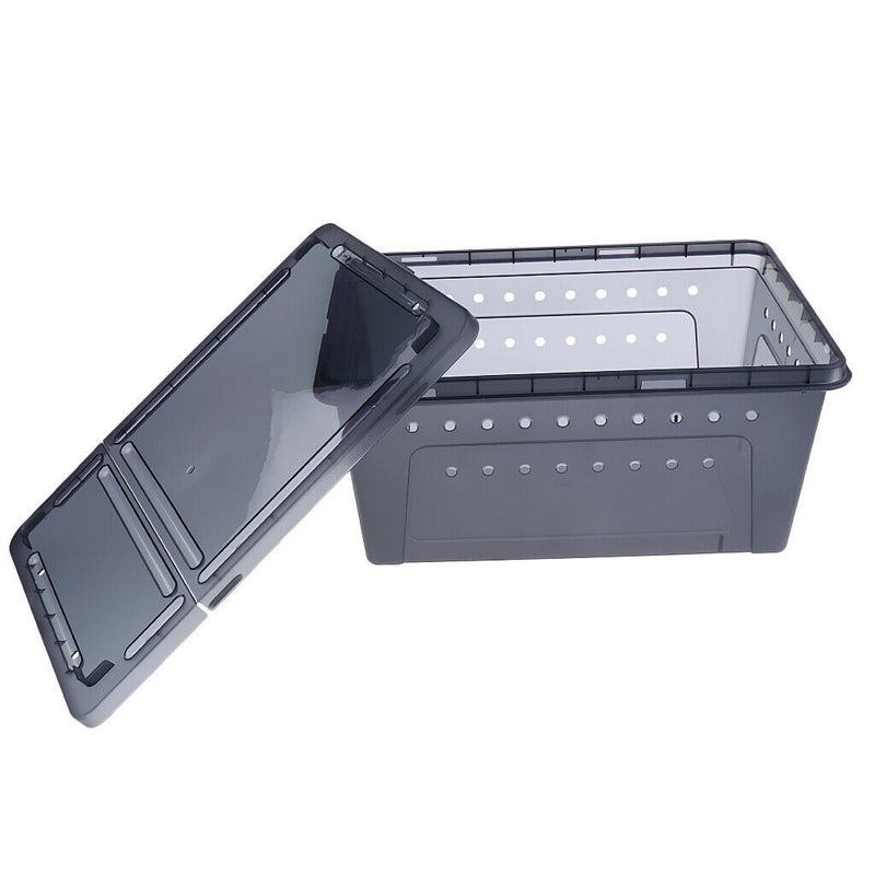 2pcs Pet Reptile Spider Breeding Box Transport Case Feeding Hatching Tank
