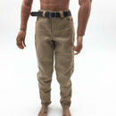 1/6 Plaid Shirt Khaki Pants Black Tie Male Outfit for 12'' Action Figures